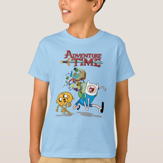 Camiseta Tiempo de aventura | Gear de aventura de Finn (Anverso)