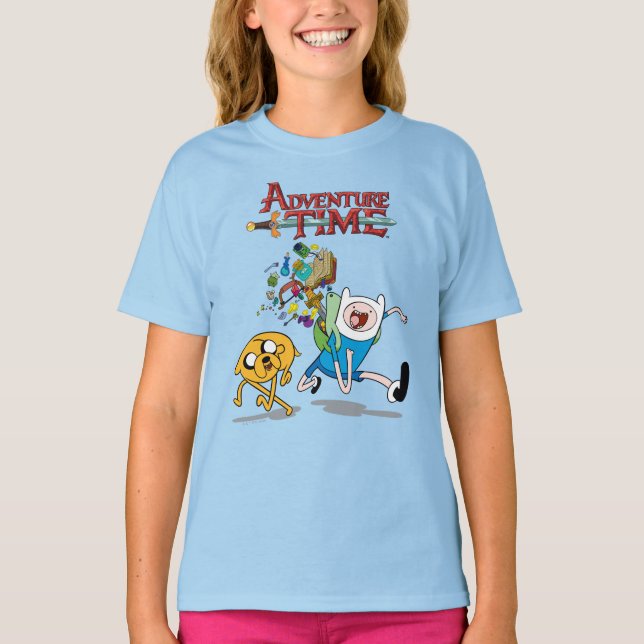 Camiseta Tiempo de aventura | Gear de aventura de Finn (Anverso)