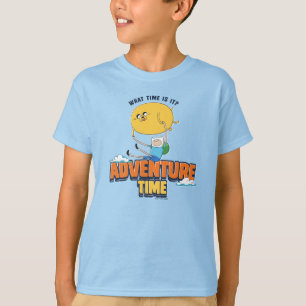 Camiseta Tiempo de aventura   Jake Flotando Con Finn