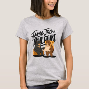 Camiseta Tiempo de aventura para el Ilustracion de acampada