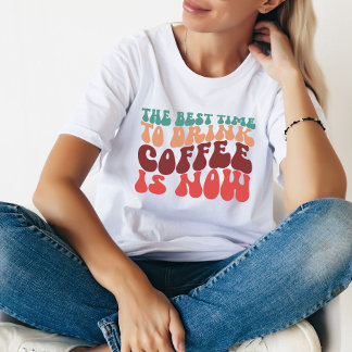 Camiseta Tiempo De Beber Café Cita Graciosa Regalo De Mujer