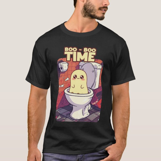 Camiseta Tiempo De Boo-Boo - Gracioso Diseño De Toilet Ghos (Anverso)