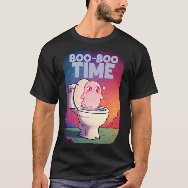 Camiseta Tiempo De Boo-Boo - Gracioso Diseño De Toilet Ghos (Anverso)
