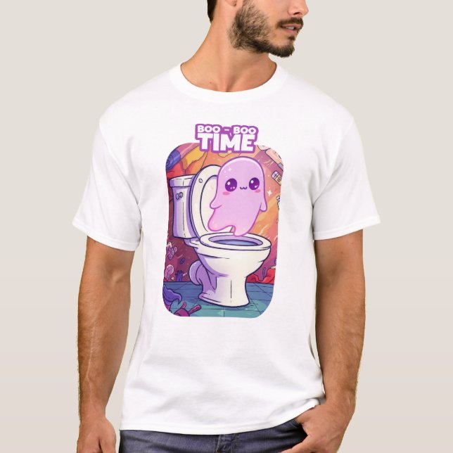 Camiseta Tiempo De Boo-Boo - Gracioso Diseño De Toilet Ghos (Anverso)