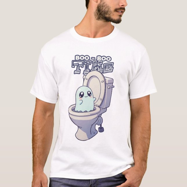 Camiseta Tiempo De Boo-Boo - Gracioso Diseño De Toilet Ghos (Anverso)