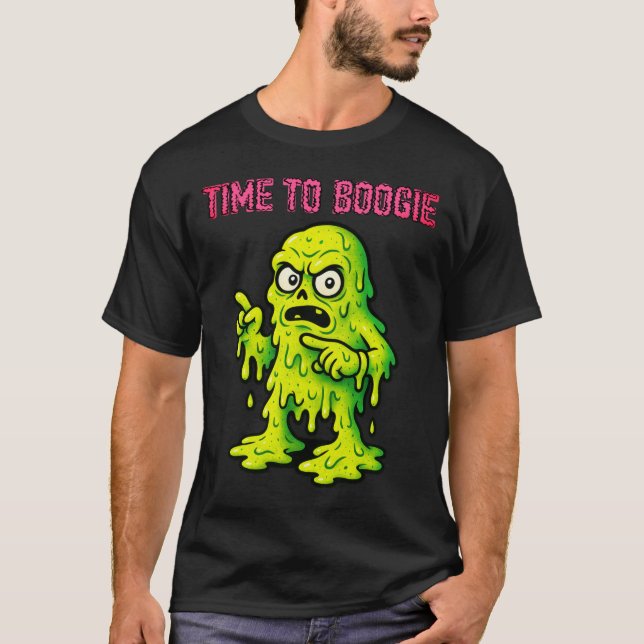 Camiseta Tiempo de Boogie - Monstruo del Booger (Anverso)