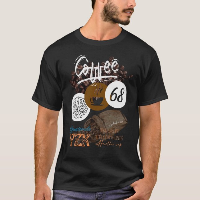 Camiseta Tiempo de café de estilo vintage (Anverso)