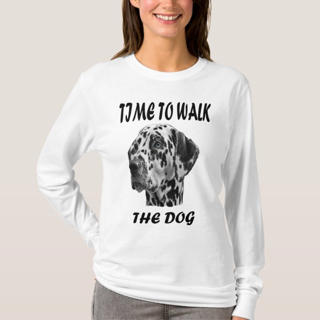 Camiseta Tiempo de caminar con el perro (Anverso)