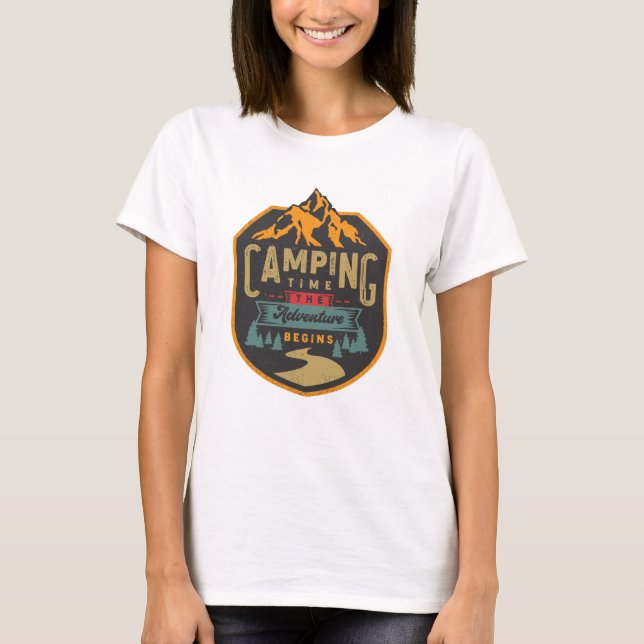 Camiseta Tiempo De Camping Comienza La Aventura (Anverso)