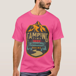 Camiseta Tiempo De Camping La Aventura Empieza Camper