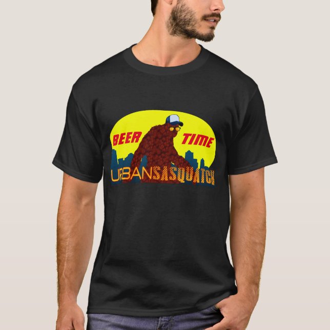 Camiseta Tiempo de Cerveza Sasquatch Urbana (Anverso)