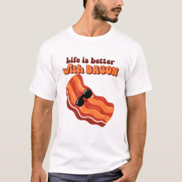 Camiseta Tiempo de Cocina: La vida es mejor con el tocino