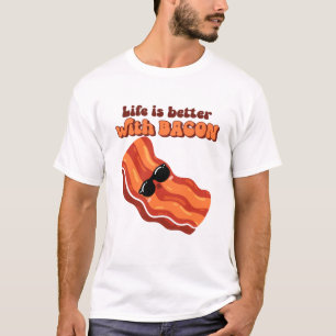 Camiseta Tiempo de Cocina: La vida es mejor con el tocino