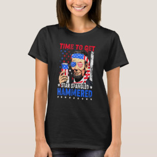 Camiseta Tiempo De Conseguir Que Star Spangled Hammered Abe
