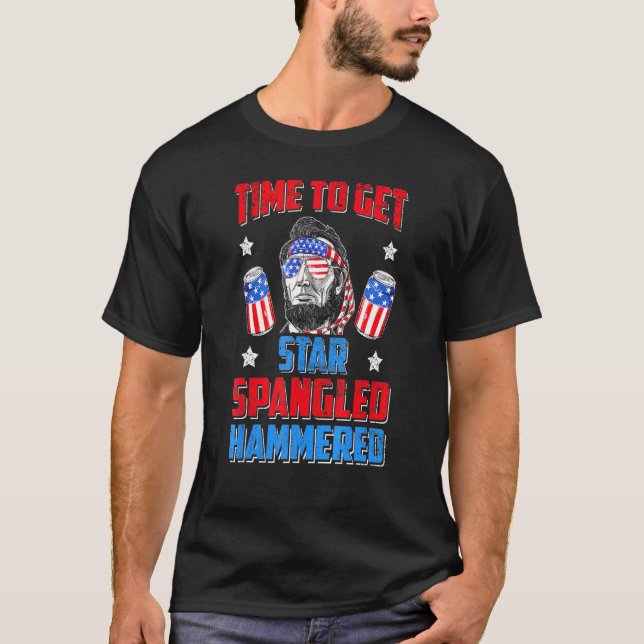 Camiseta Tiempo De Conseguir Que Star Spangled Hammered Lin (Anverso)