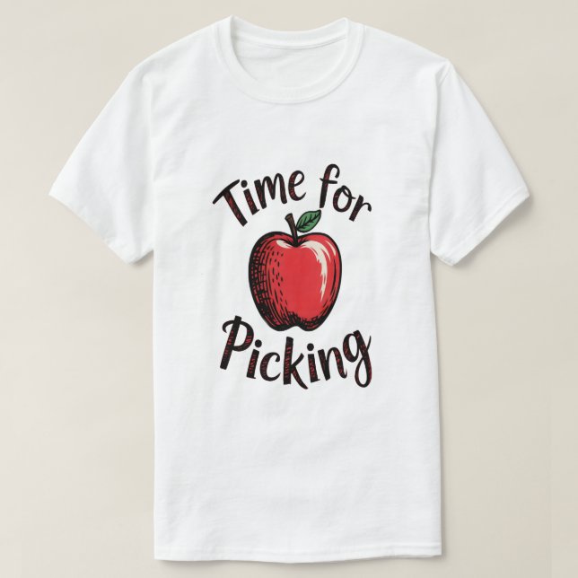 Camiseta Tiempo de cosecha de Apple para los días de otoño (Diseño del anverso)