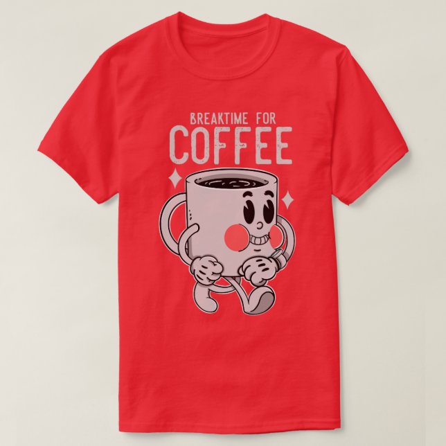 Camiseta Tiempo de descanso para el café (Diseño del anverso)