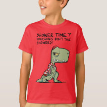 ¿Tiempo de ducha? Funny Green T-Rex Dinosaur Perso