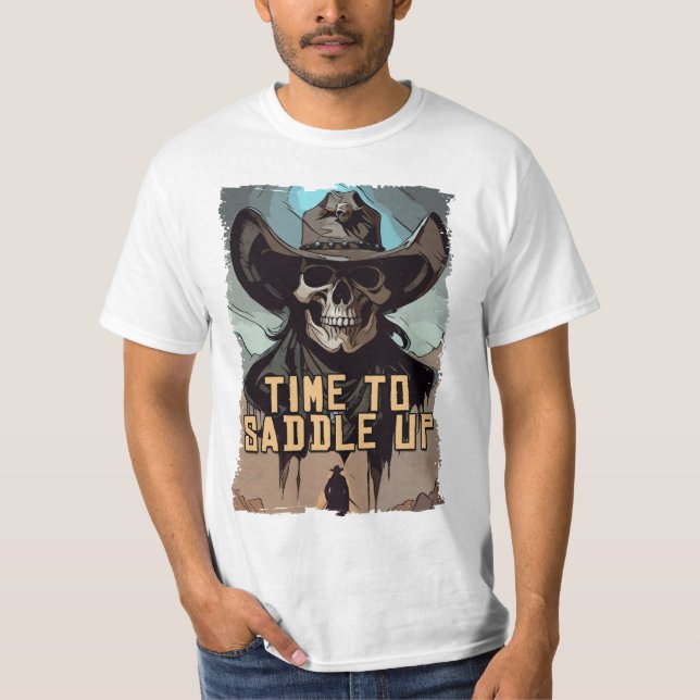 Camiseta Tiempo De Ensillar El Arte De Cowboy Wildo De Occi (Anverso)