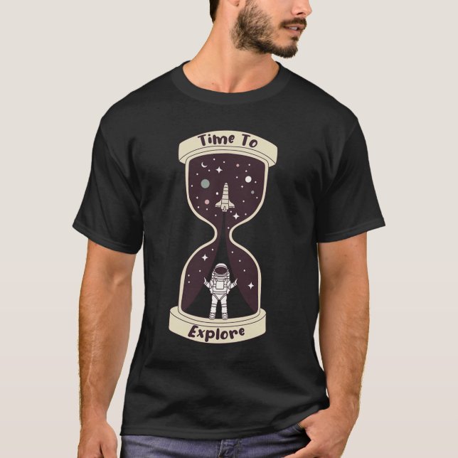 Camiseta Tiempo De Explorar Espacios De Astronautas Espacia (Anverso)