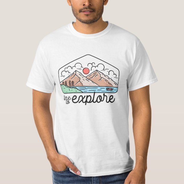 Camiseta Tiempo De Explorar La Aventura (Anverso)