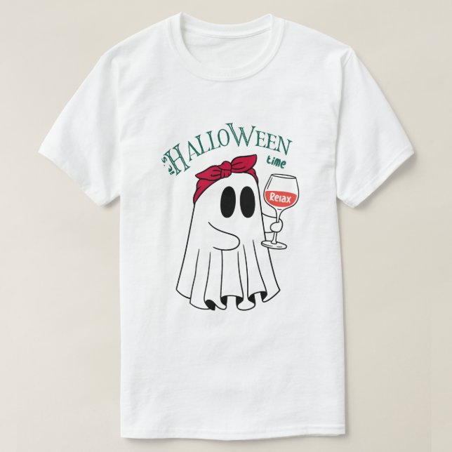 Camiseta Tiempo de Halloween Espeluznante (Diseño del anverso)