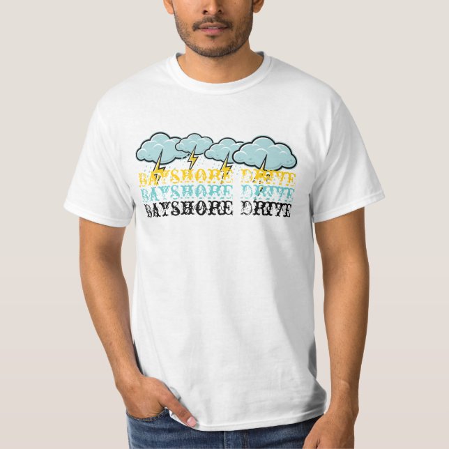Camiseta Tiempo de la impulsión de Bayshore la tormenta (Anverso)