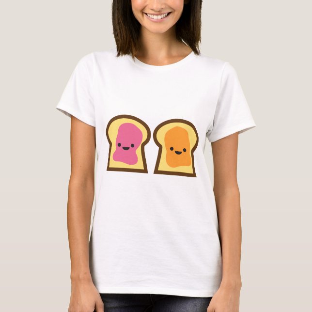 Camiseta ¡Tiempo de la jalea de la mantequilla de (Anverso)