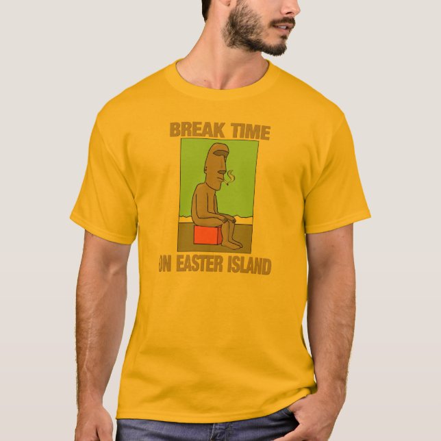 Camiseta Tiempo de la rotura en la isla de pascua (Anverso)