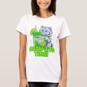 Camiseta Tiempo de Meow Jito de Verano – Regalo Divertido p
