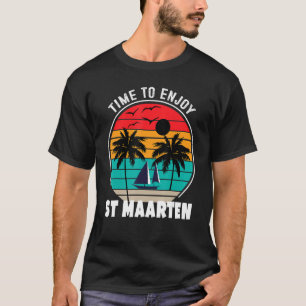 Camiseta Tiempo De Modo Vacay Para Disfrutar De St Maarten