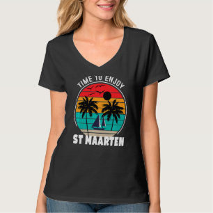 Camiseta Tiempo De Modo Vacay Para Disfrutar De St Maarten
