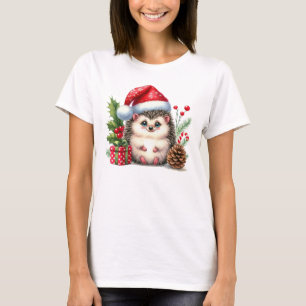 Camiseta Tiempo de navidades con el erizo de Navidades