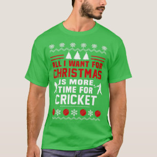 Camiseta Tiempo de Navidades de críquet