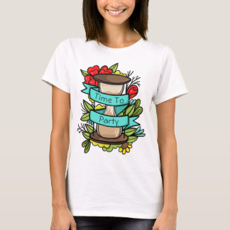 Camiseta Tiempo de personalizado a Año Nuevo de Vidrio Fies