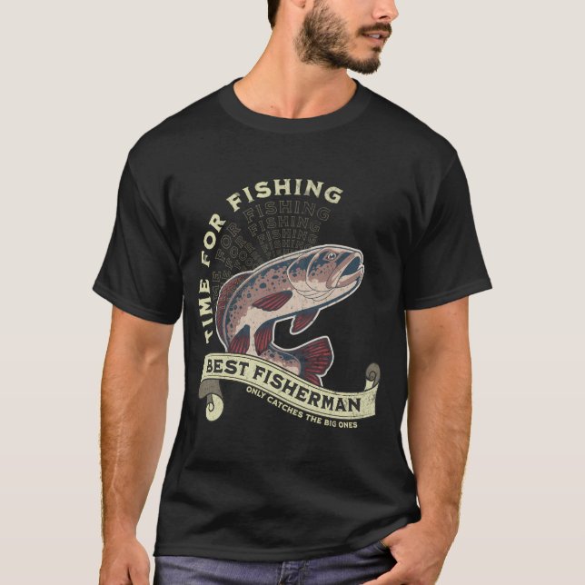 Camiseta Tiempo de pescar, para los mejores pescadores (Anverso)