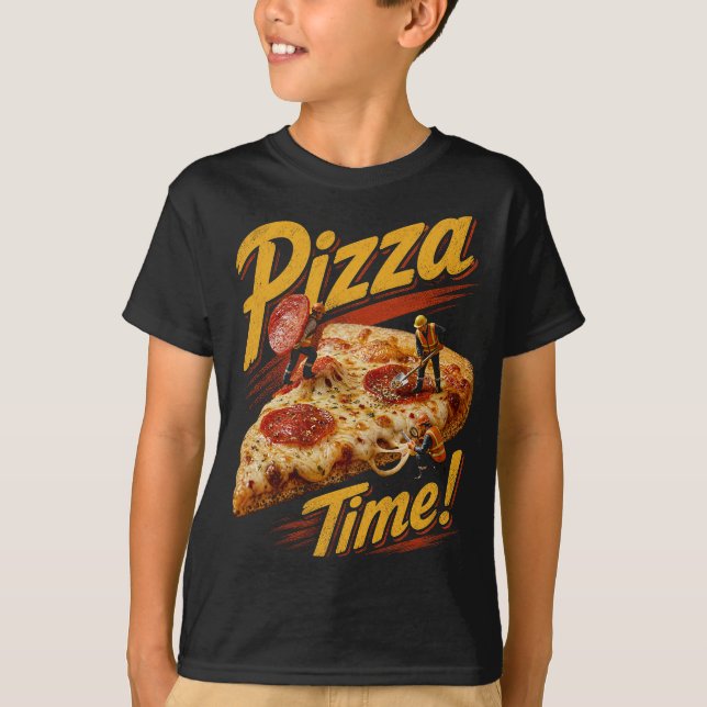 Camiseta ¡Tiempo de Pizza! (Anverso)