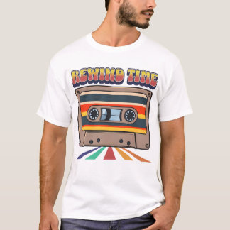 Camiseta Tiempo de rebobinado: cinta de cassette retro