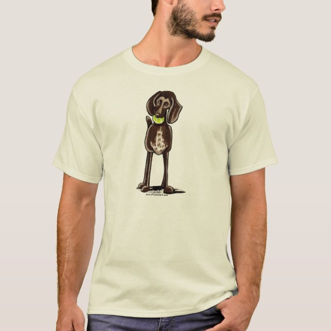 Camiseta Tiempo de reproducción de puntero en Shorthal alem (Anverso)