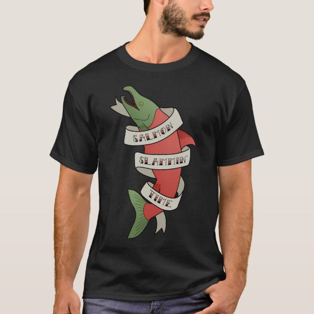 Camiseta tiempo de salmón intenso (Anverso)
