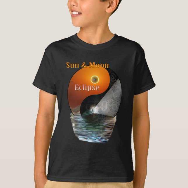 Camiseta Tiempo de sol y luna-eclipse (Anverso)