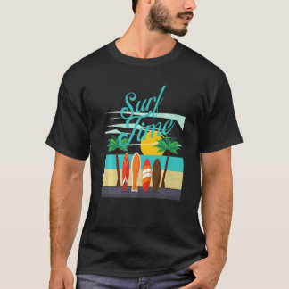 Camiseta Tiempo De Surf Para Las Vacaciones De Surf De Vera
