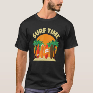 Camiseta Tiempo De Surf Para Las Vacaciones De Surf En Vera
