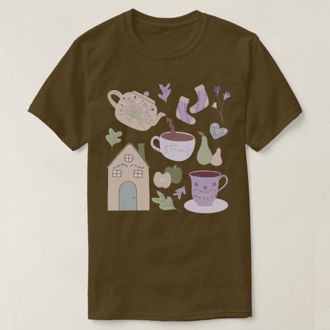 Camiseta Tiempo de té acogedor 1 (Diseño del anverso)