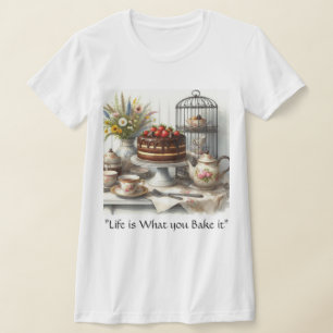Camiseta Tiempo de té con pastel de chocolate