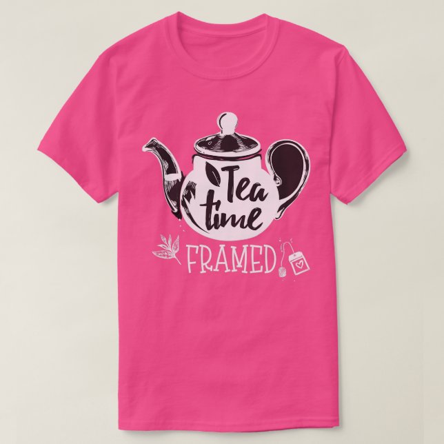 Camiseta Tiempo de té enmarcado 3 (Diseño del anverso)