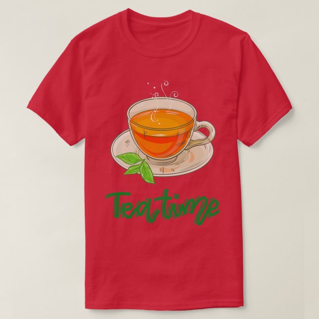 Camiseta tiempo de té herbal (Diseño del anverso)