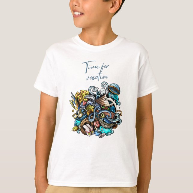 Camiseta tiempo de vacaciones (Anverso)