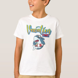 Camiseta Tiempo de vacaciones con el tiburón bebé.