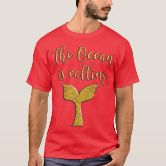 Camiseta Tiempo de verano de la sirena Oro y accesorios